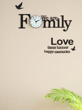 Load and play video in Gallery viewer, We Are Family Black Modern Round Clock

