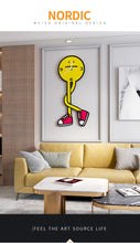 Load image into Gallery viewer, Long-legged Yellow Man Large Wall Clock
