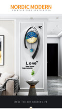 Load image into Gallery viewer, Multicolor Arc Shape Swingable Large Wall Clock with Pendulum
