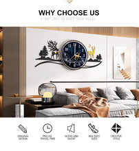 Load image into Gallery viewer, Aurora Deer Large Modern Wall Clock
