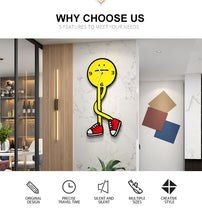 Load image into Gallery viewer, Long-legged Yellow Man Large Wall Clock
