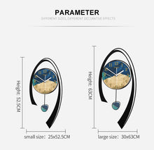 Load image into Gallery viewer, Multicolor Arc Shape Swingable Large Wall Clock with Pendulum
