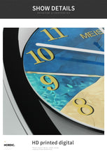 Load image into Gallery viewer, Multicolor Arc Shape Swingable Large Wall Clock with Pendulum
