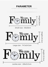 Load image into Gallery viewer, We Are Family Black Modern Round Clock
