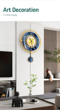 Load image into Gallery viewer, Nordic Gold Metal Modern Watch Wall Clock (Antlers)
