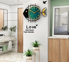 Load image into Gallery viewer, Fish Shape Nordic Creative Modern Wall Clock
