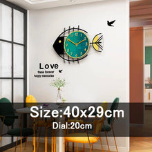 Load image into Gallery viewer, Fish Shape Nordic Creative Modern Wall Clock
