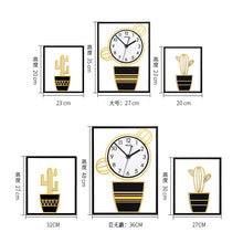Load image into Gallery viewer, Acrylic Wall Clock Cactus Sets
