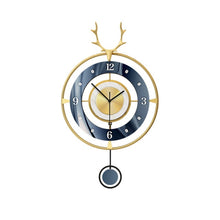 Load image into Gallery viewer, Nordic Gold Metal Modern Watch Wall Clock (Antlers)
