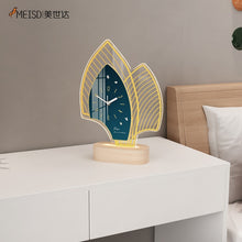 Load image into Gallery viewer, Luxury Table Clock with Night Light for Home Decor
